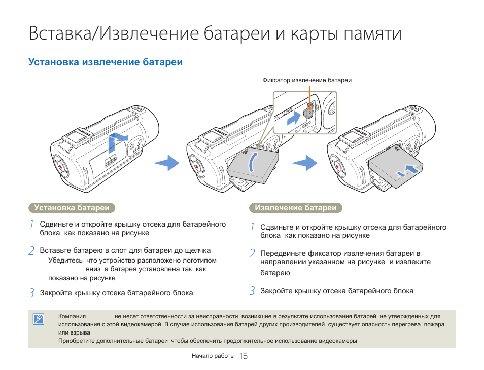 Инструкция карта памяти