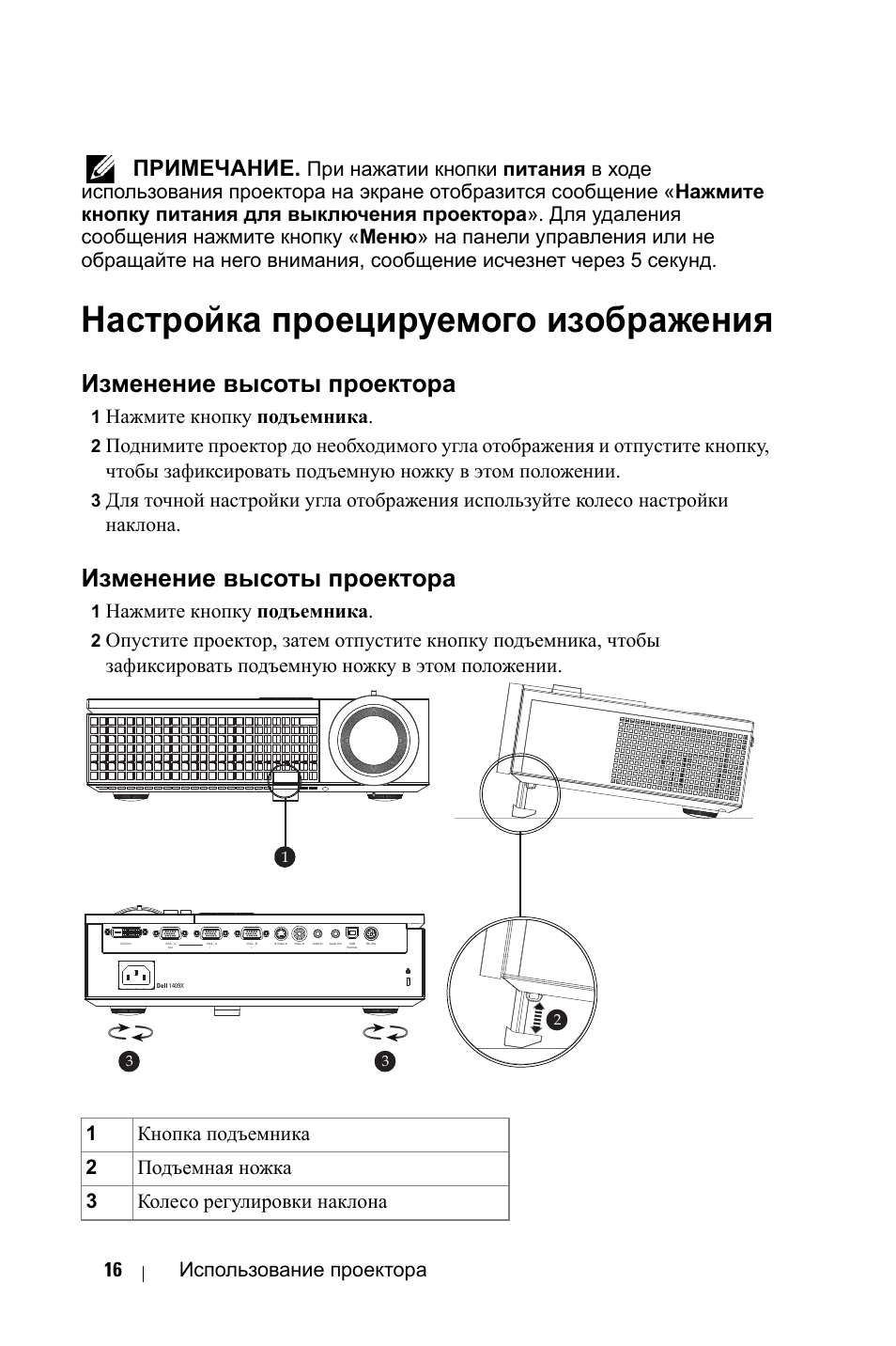 Инструкция к проектору