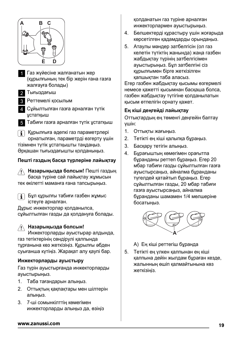 Газовая плита занусси инструкция