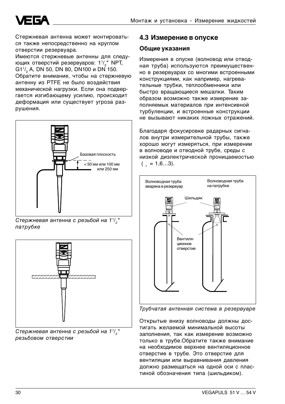 Указание инструкция. Стержневая антенна.