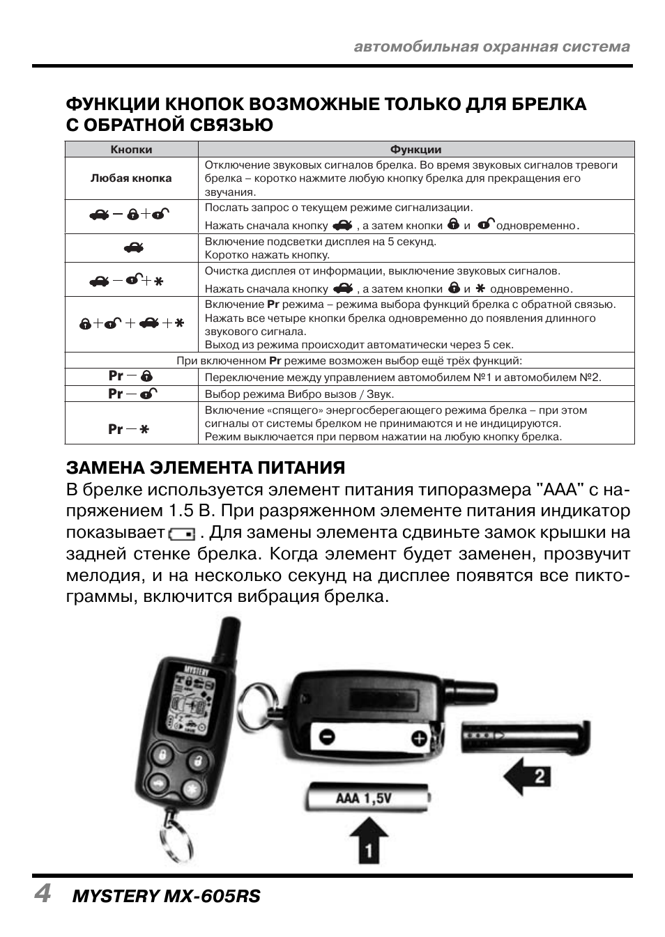 Автосигнализация mystery mx 905 инструкция