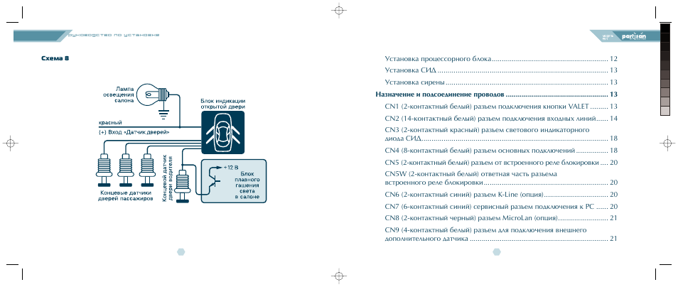 Партизан rx1 схема подключения