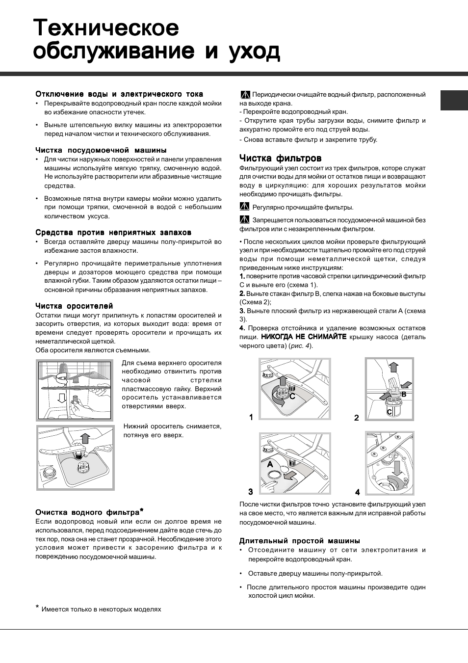 Схема посудомоечной машины hotpoint ariston