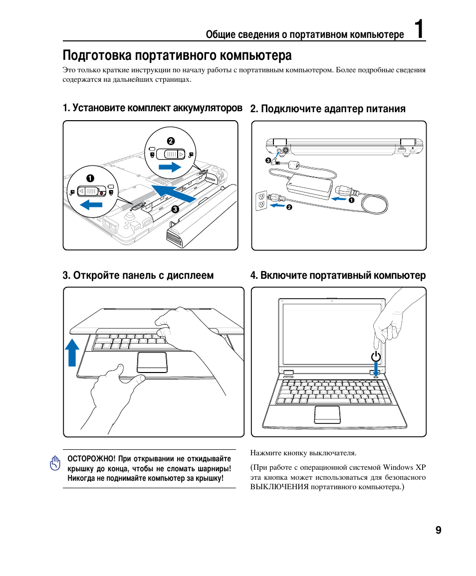 Комп инструкция. Краткая инструкция компьютера. Как работать Portable lnduction н ob.