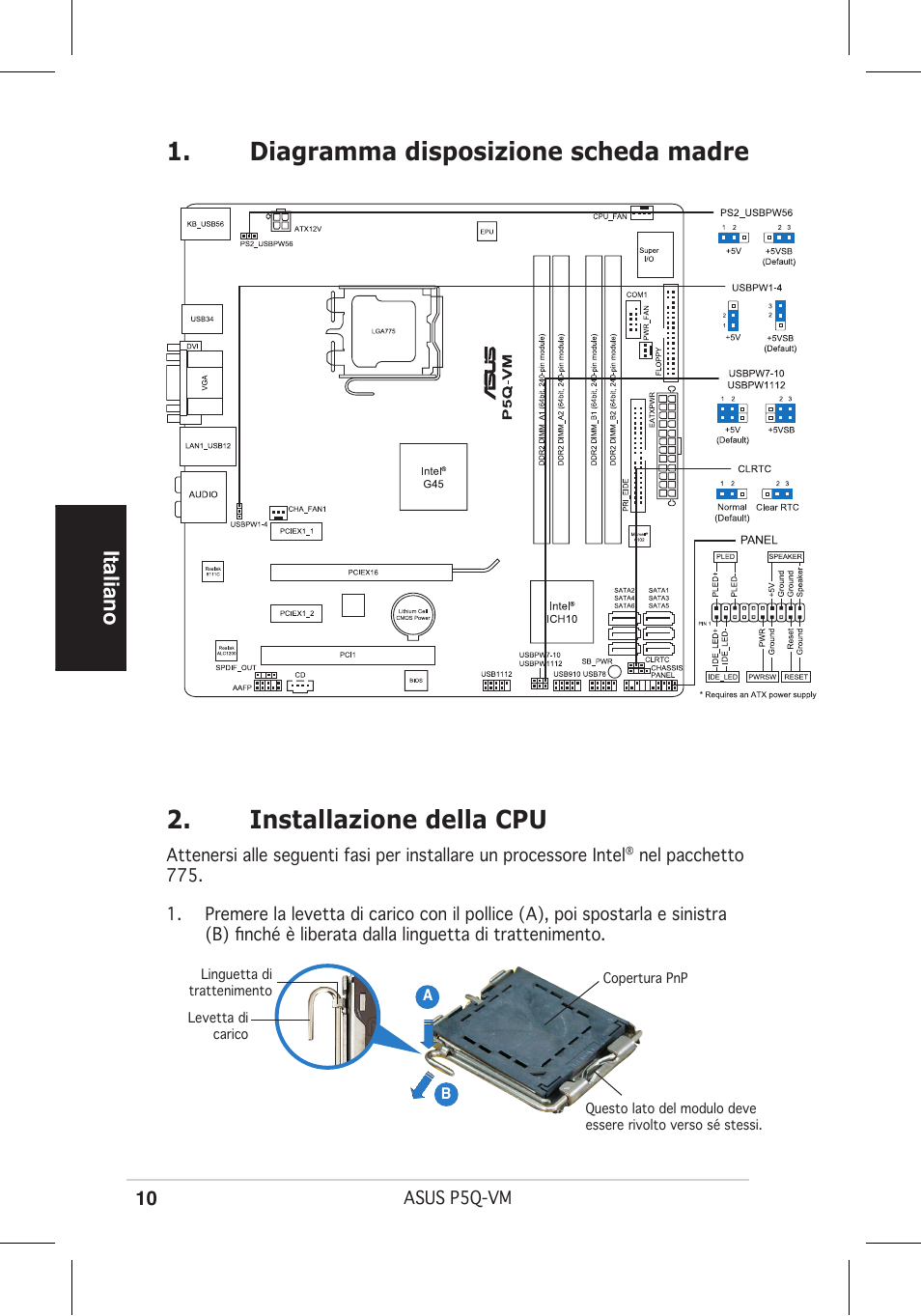 Asus p5b схема подключения