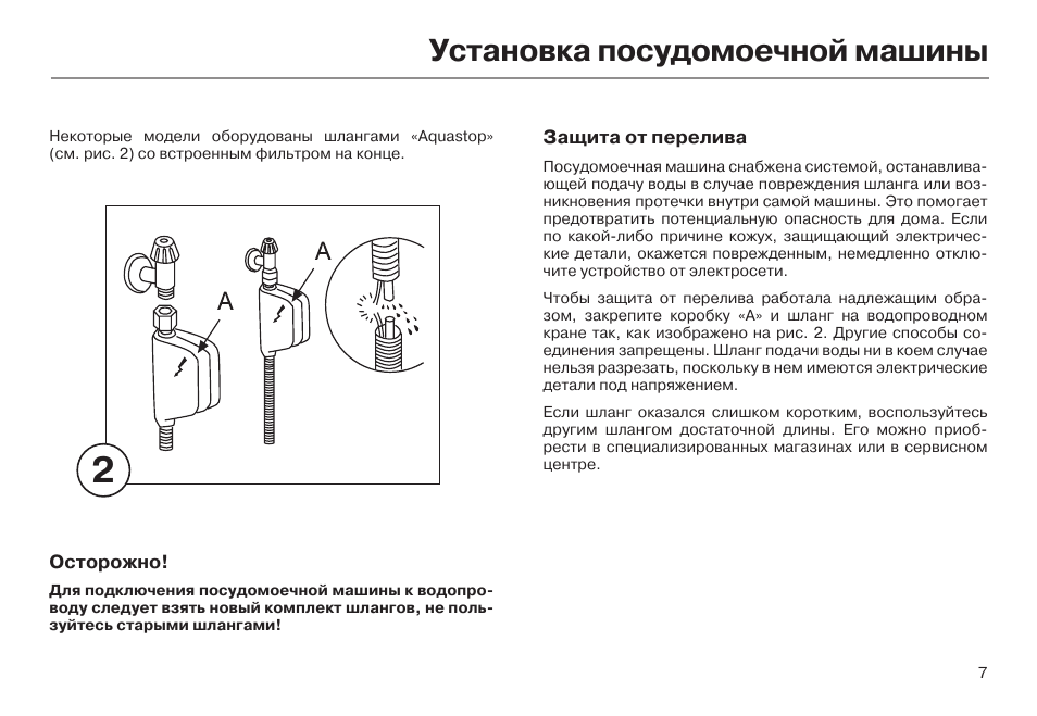 Схема установки посудомоечной машины схема