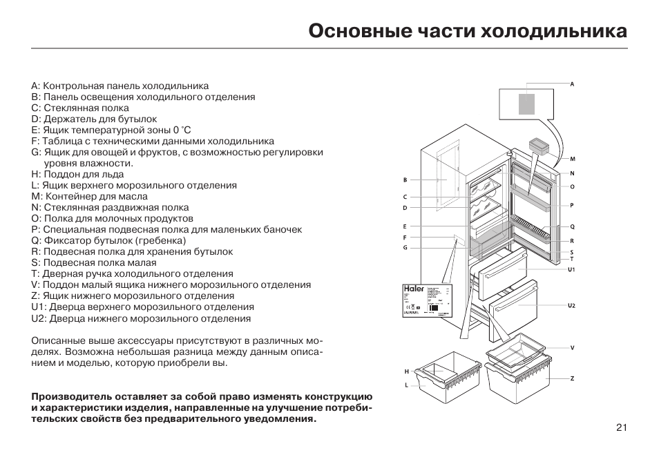 Схема холодильника haier