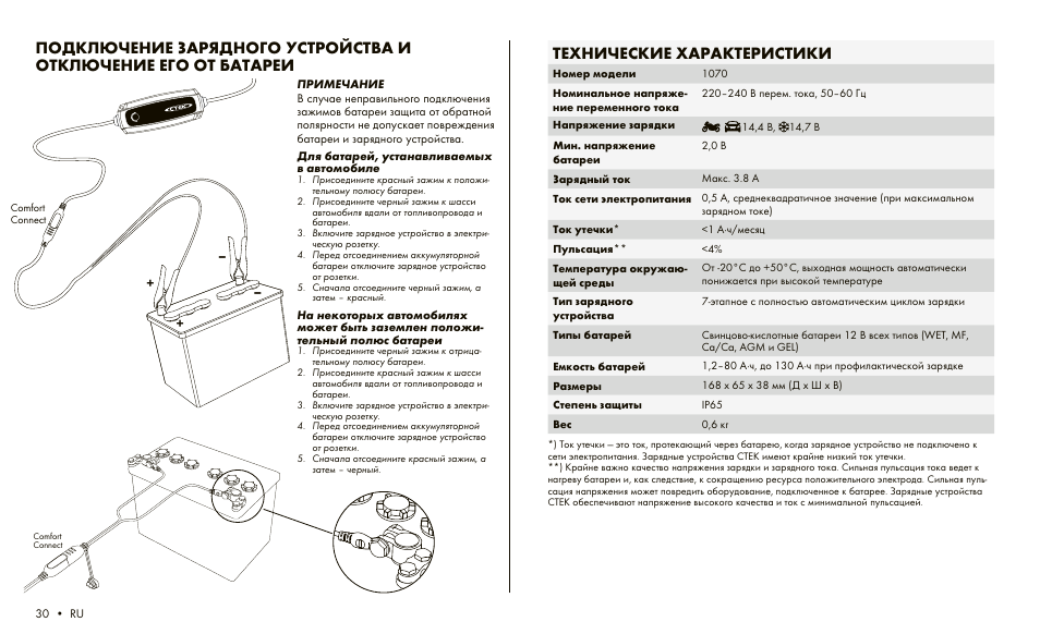 Эксплуатация зарядного устройства