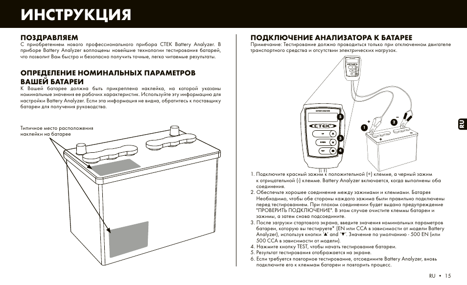 Анализатор инструкция