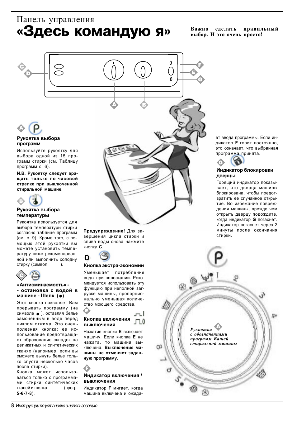 Как пользоваться стиральной машинкой индезит старого образца