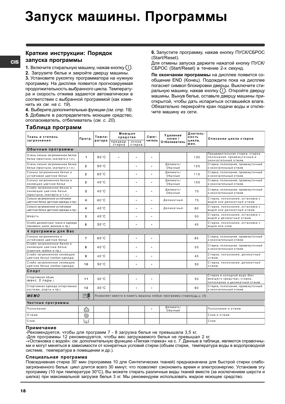 Индезит стиральная машина инструкция на русском по стирке нового образца