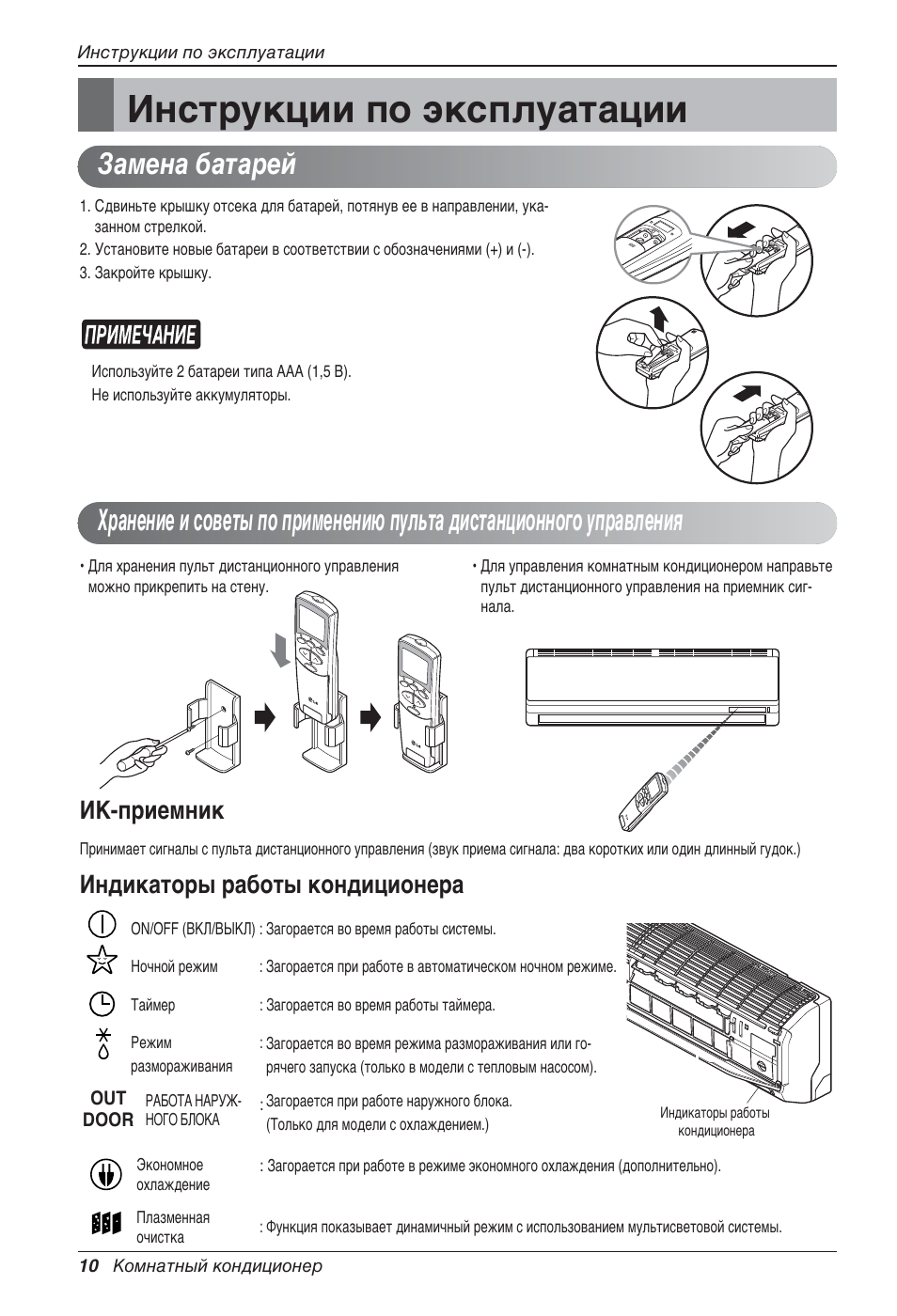 Инструкция кондиционер lg картина