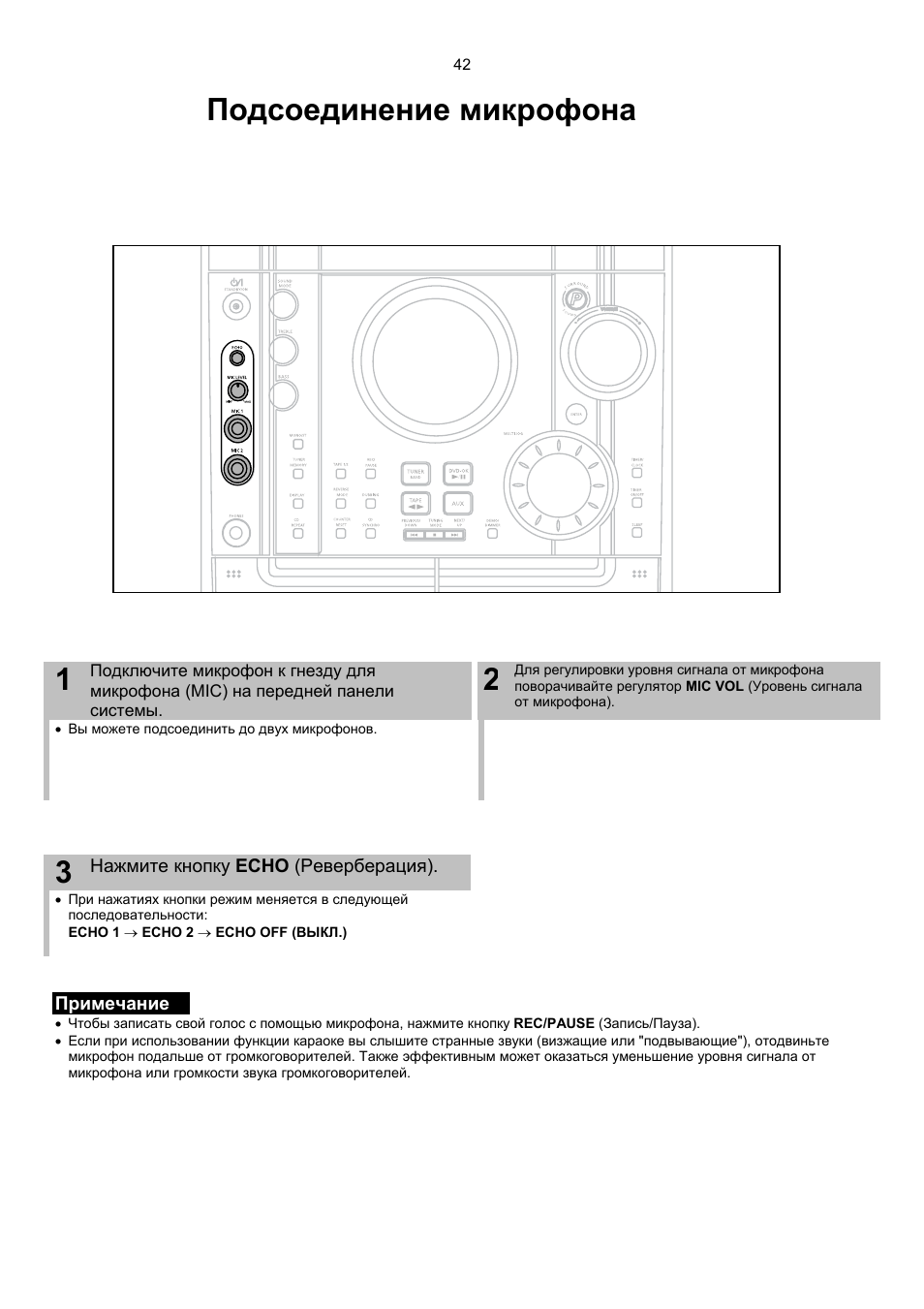 Max инструкция. Фото подключаем микрофон wo Mic. Подключение микрофона к MHC-v73d. LG sl6y подключение микрофона. LG um7400 подключение микрофона.