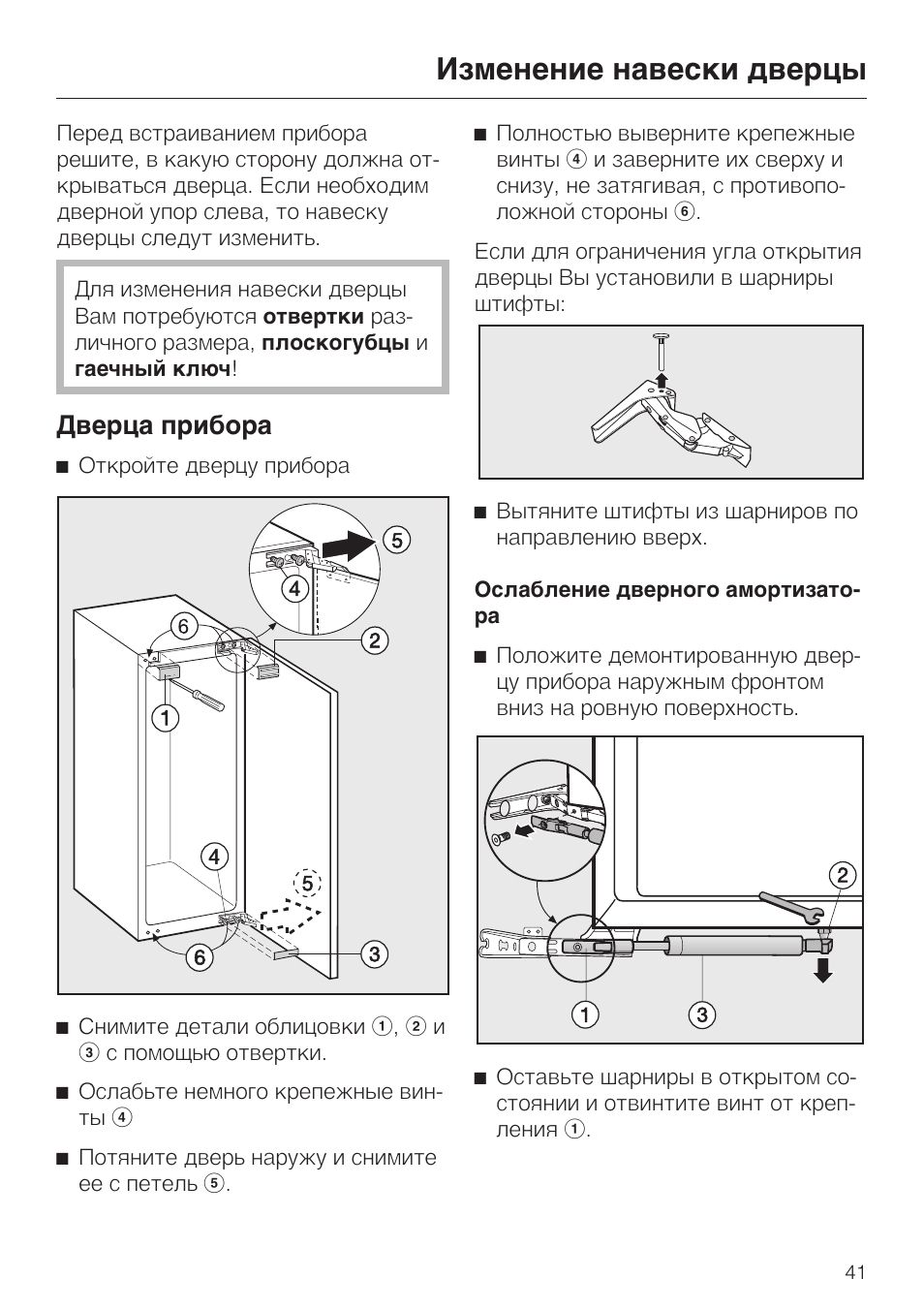 Схема регулировки петель на дверцах шкафа