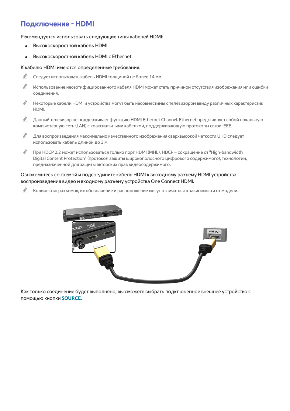 Hdmi подключение