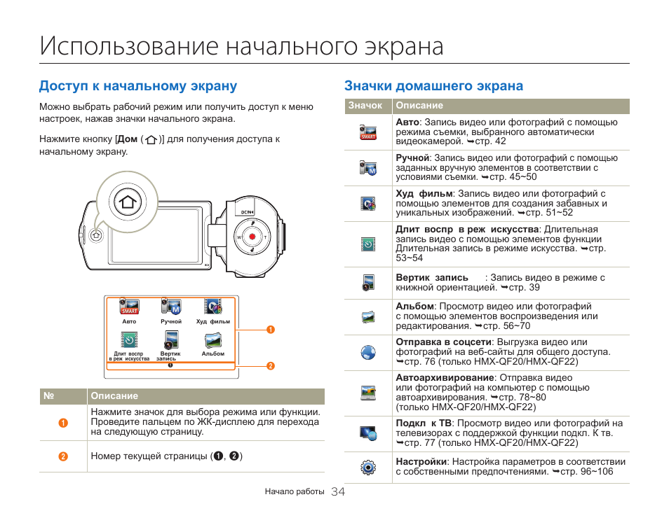 Инструкция экрана