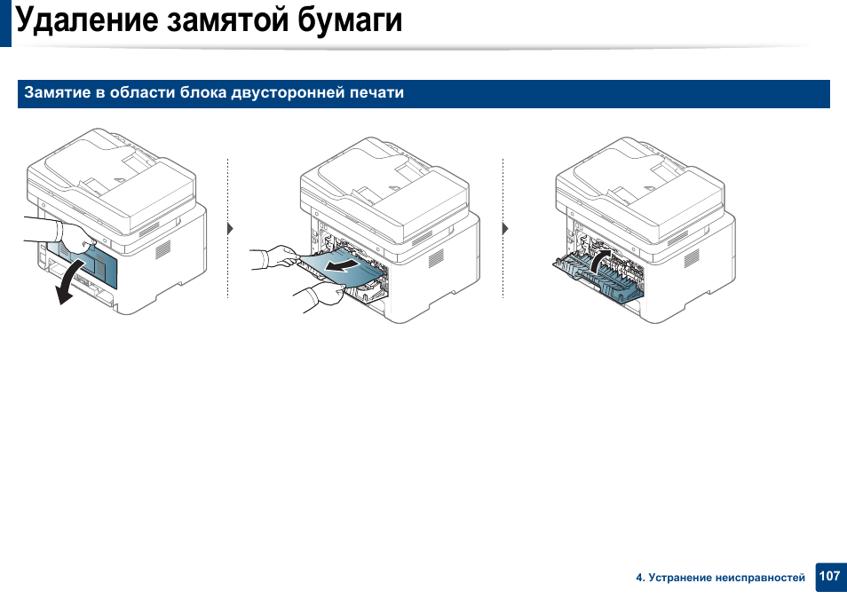 Принтер выдает ошибку замятие