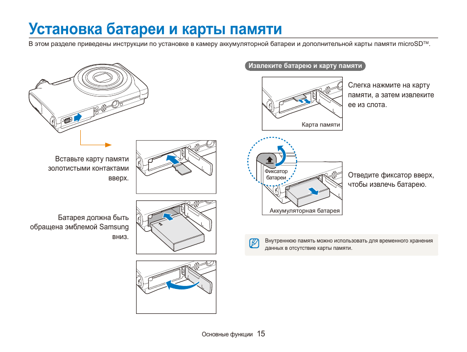 Инструкция карта памяти