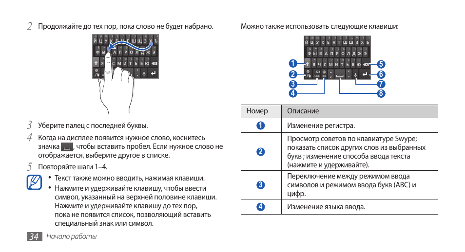 Клавиша смены регистра. Временное изменение регистра ввода символов осуществляется клавишей.