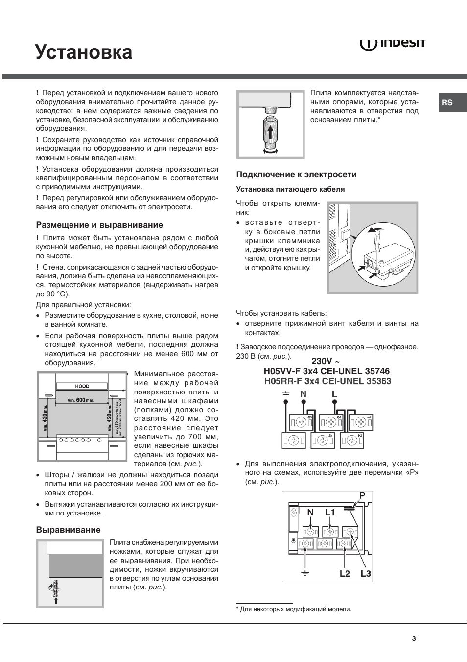 Электроплита indesit схема