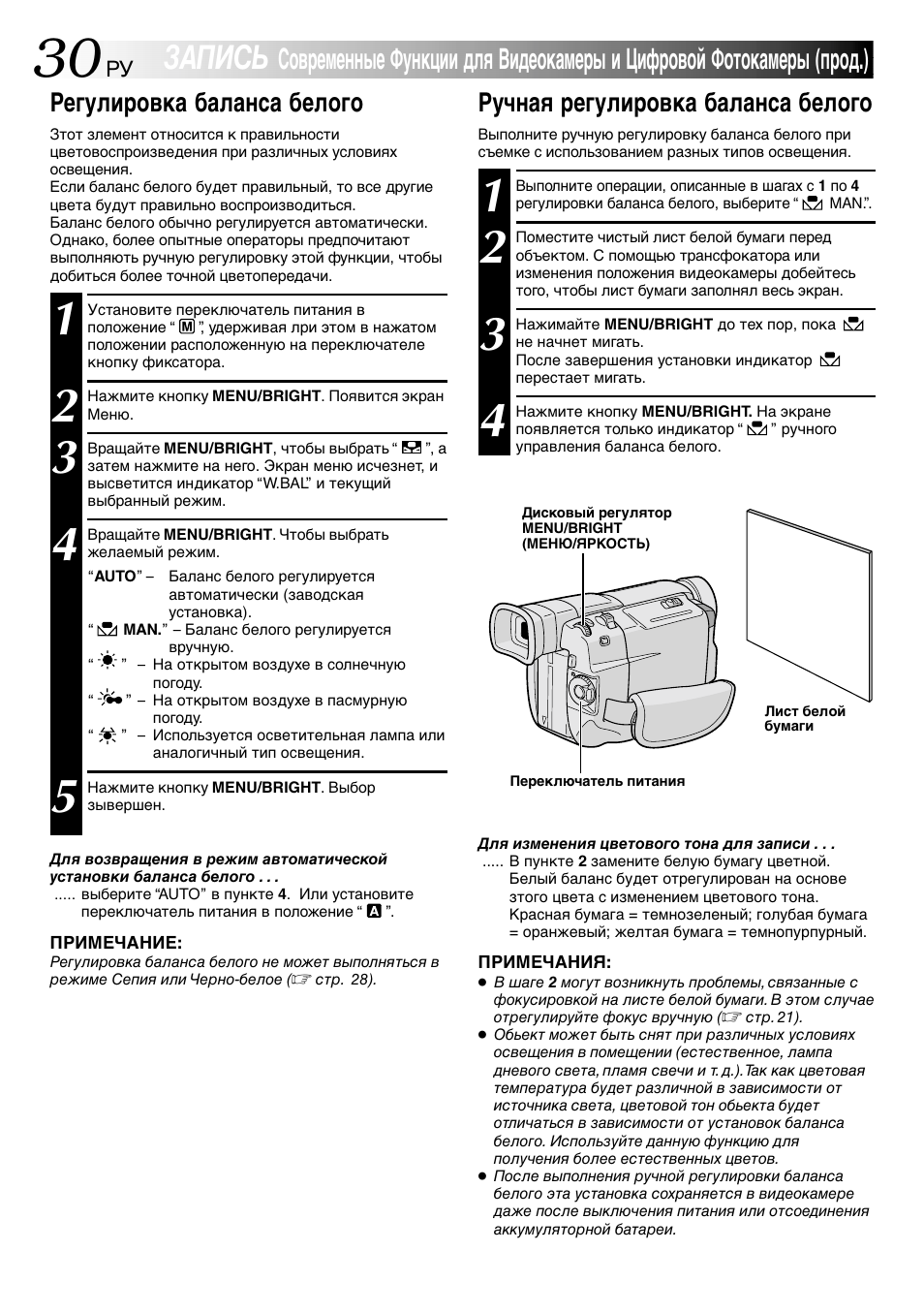 Белая инструкция