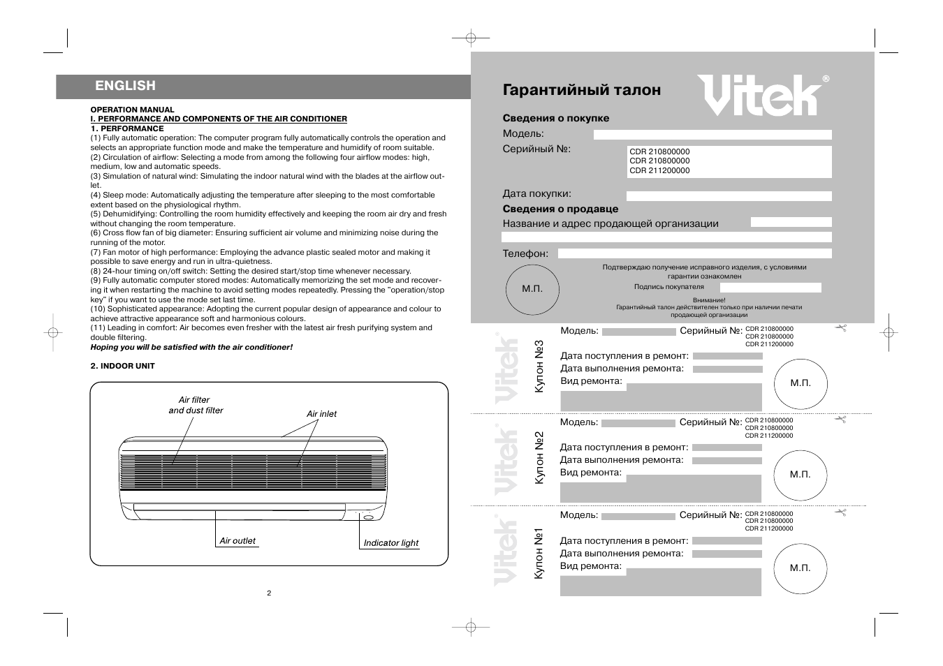 Инструкция на английском языке. Инструкция от кондиционера Vitek VT-2001. Сплит система Витек инструкция пульт управления. Кондиционер Vitek VT-8088. Настенная сплит-система Vitek VT-2002.