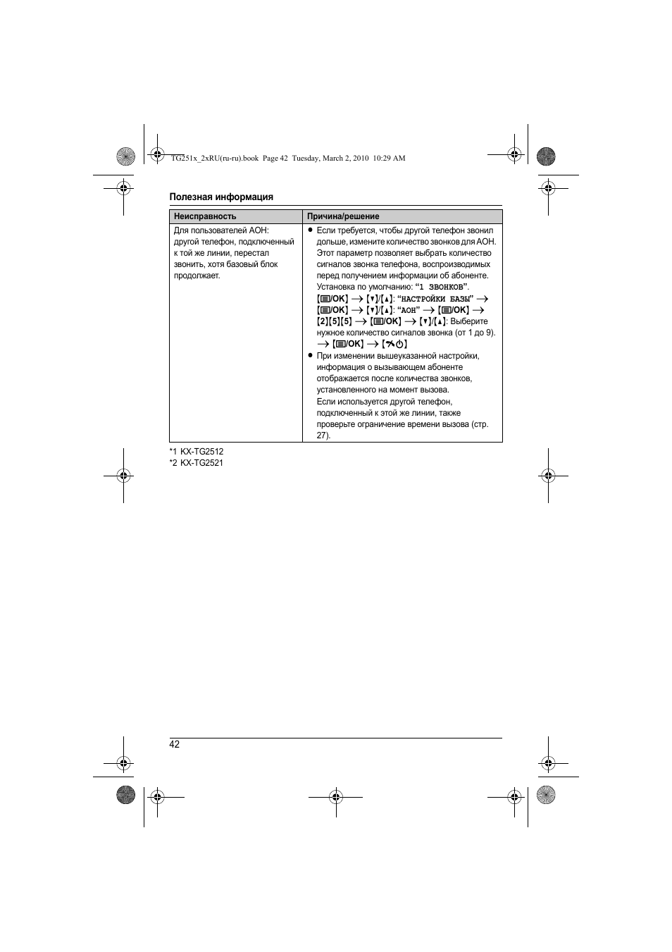 Panasonic kx tg2521ru схема