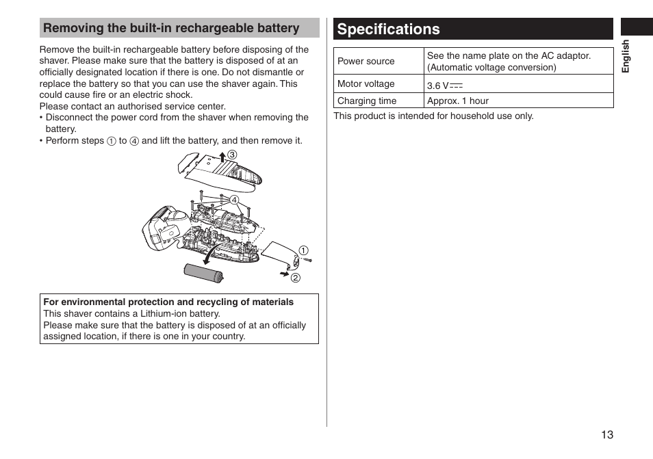 Battery перевод на русский. Built-in Rechargeable Battery.