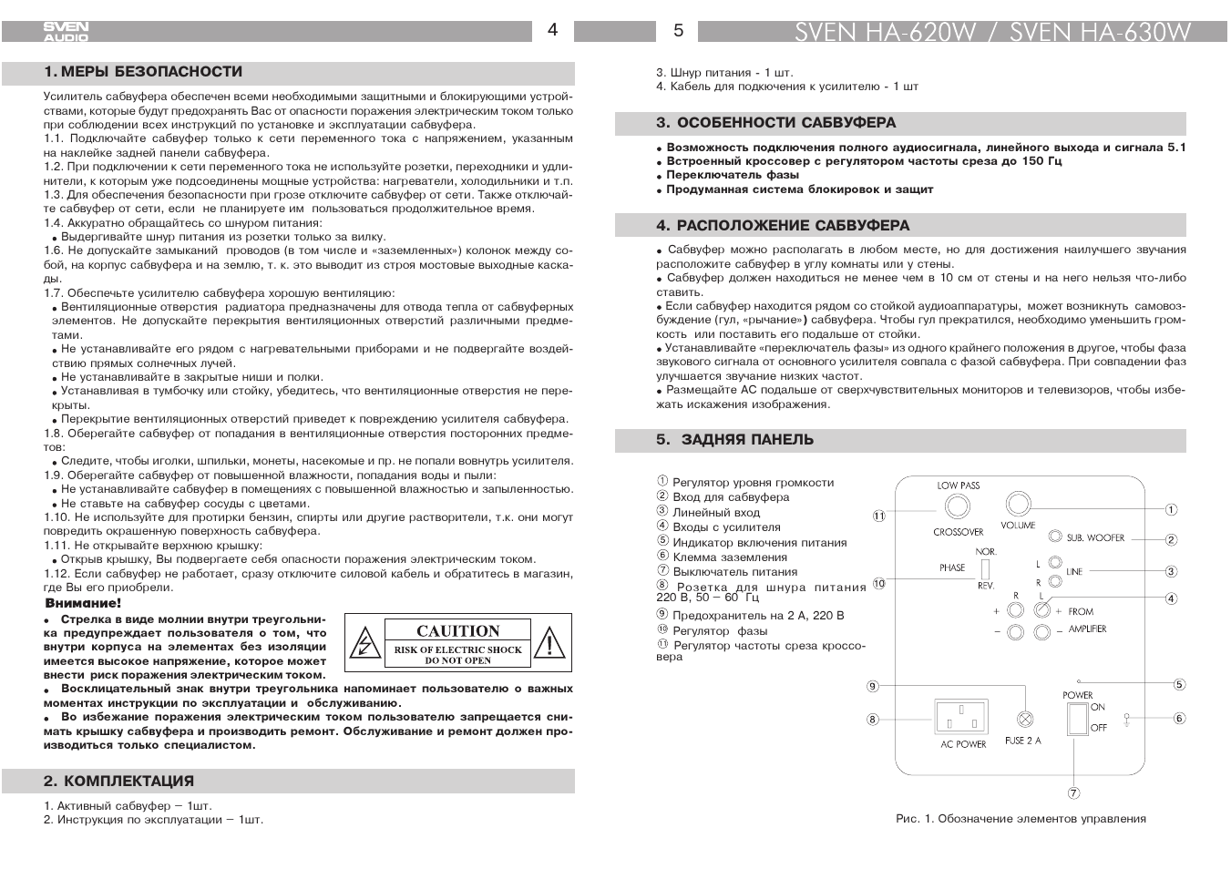 Sven ha 620w схема - 81 фото