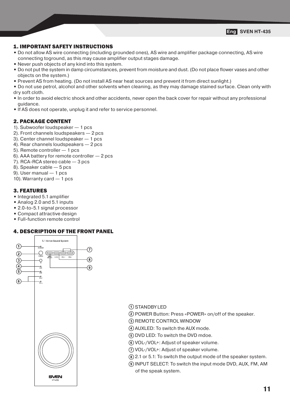 Схема sven ht 435