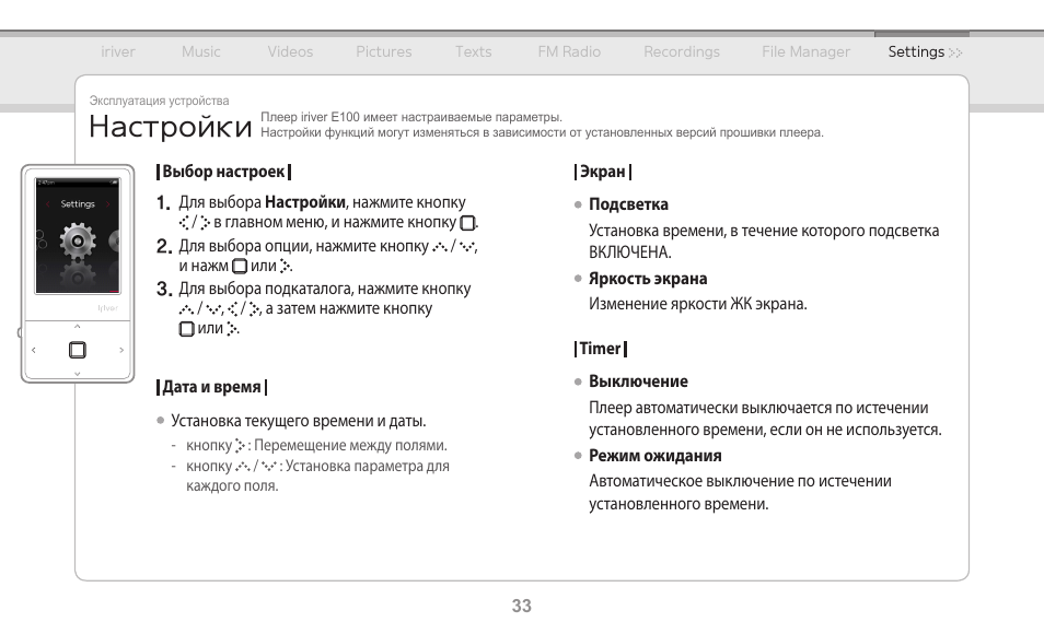 Инструкция по настройке. Плеер иривер инструкция. Настройки manual 2 для хорошей музыки. Плеер иривер т60 инструкция. Minpro100e инструкция.