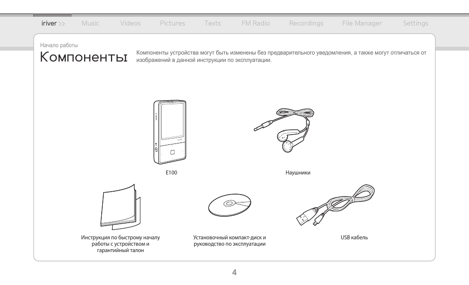 Iriver e100 схема