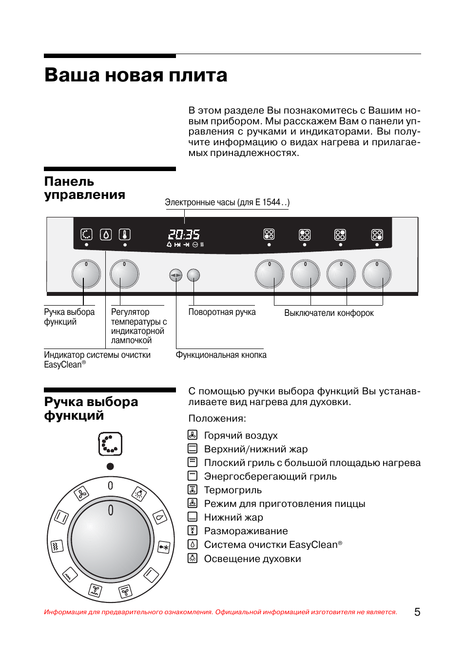 Neff духовой шкаф режимы