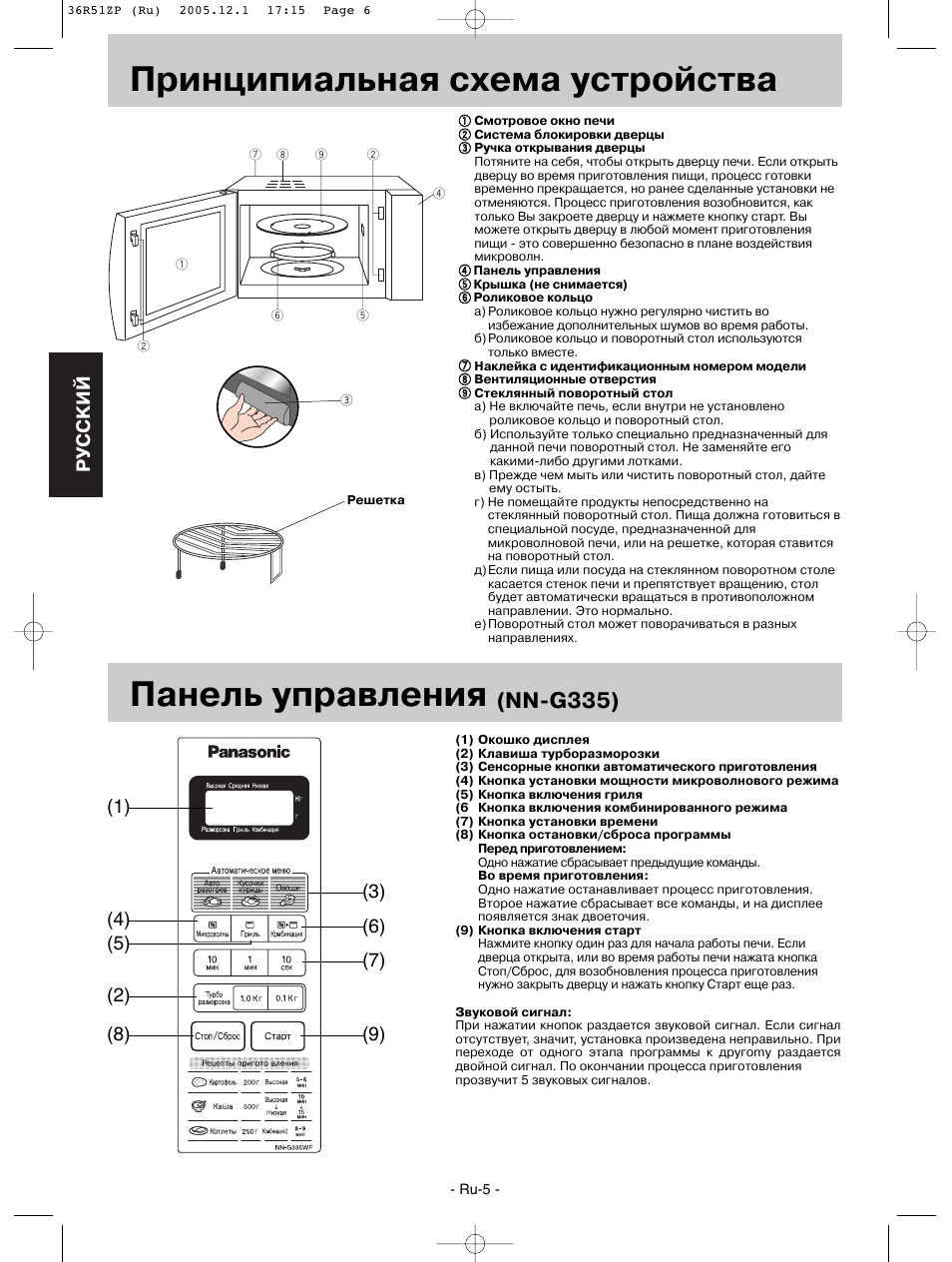 Принципиальная схема микроволновки panasonic