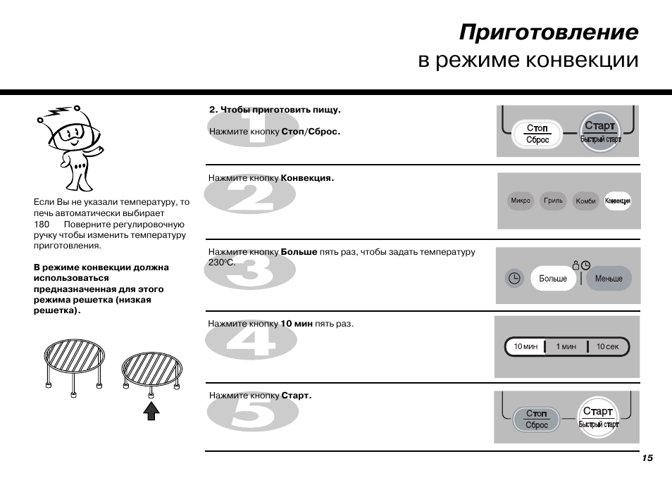 Пицца микроволновка режим конвекция