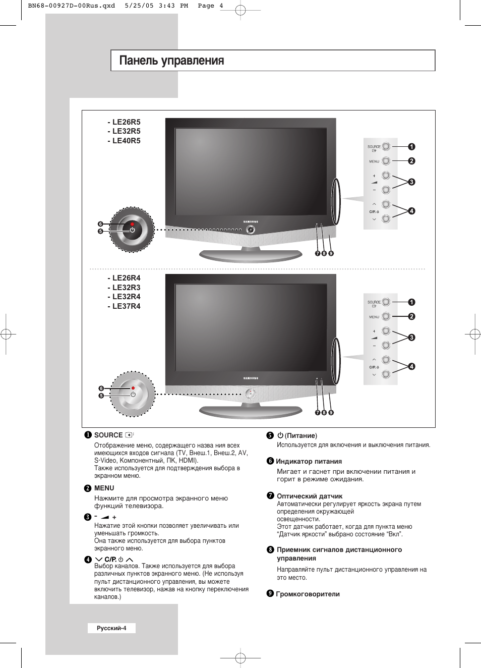 Эксплуатация телевизора. Телевизор Samsung le-32r41b 32