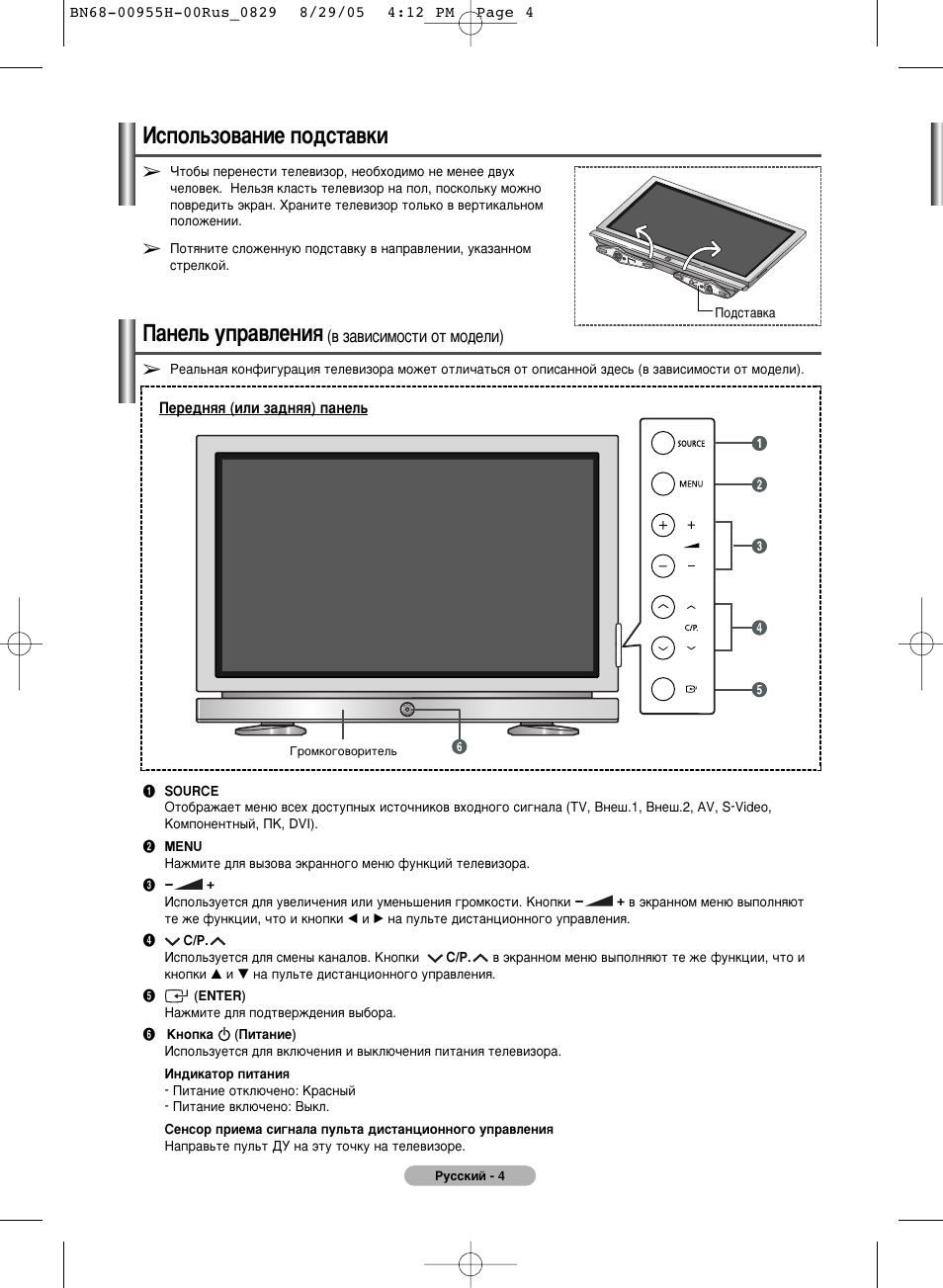 Samsung ps 42v6sr схема