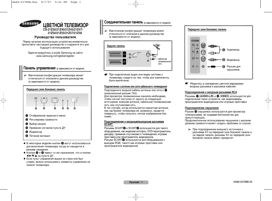 Samsung cs 21z47zqq схема