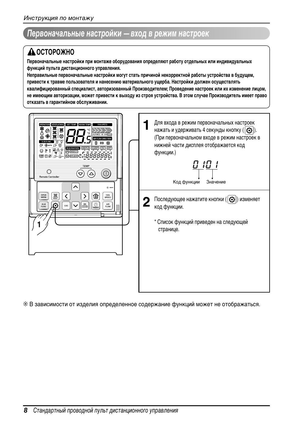 Инструкция кондиционер lg картина