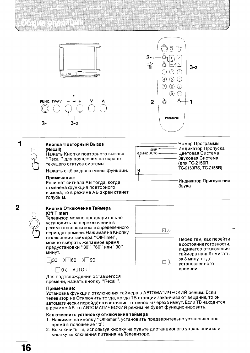 Схема panasonic tc 2150r