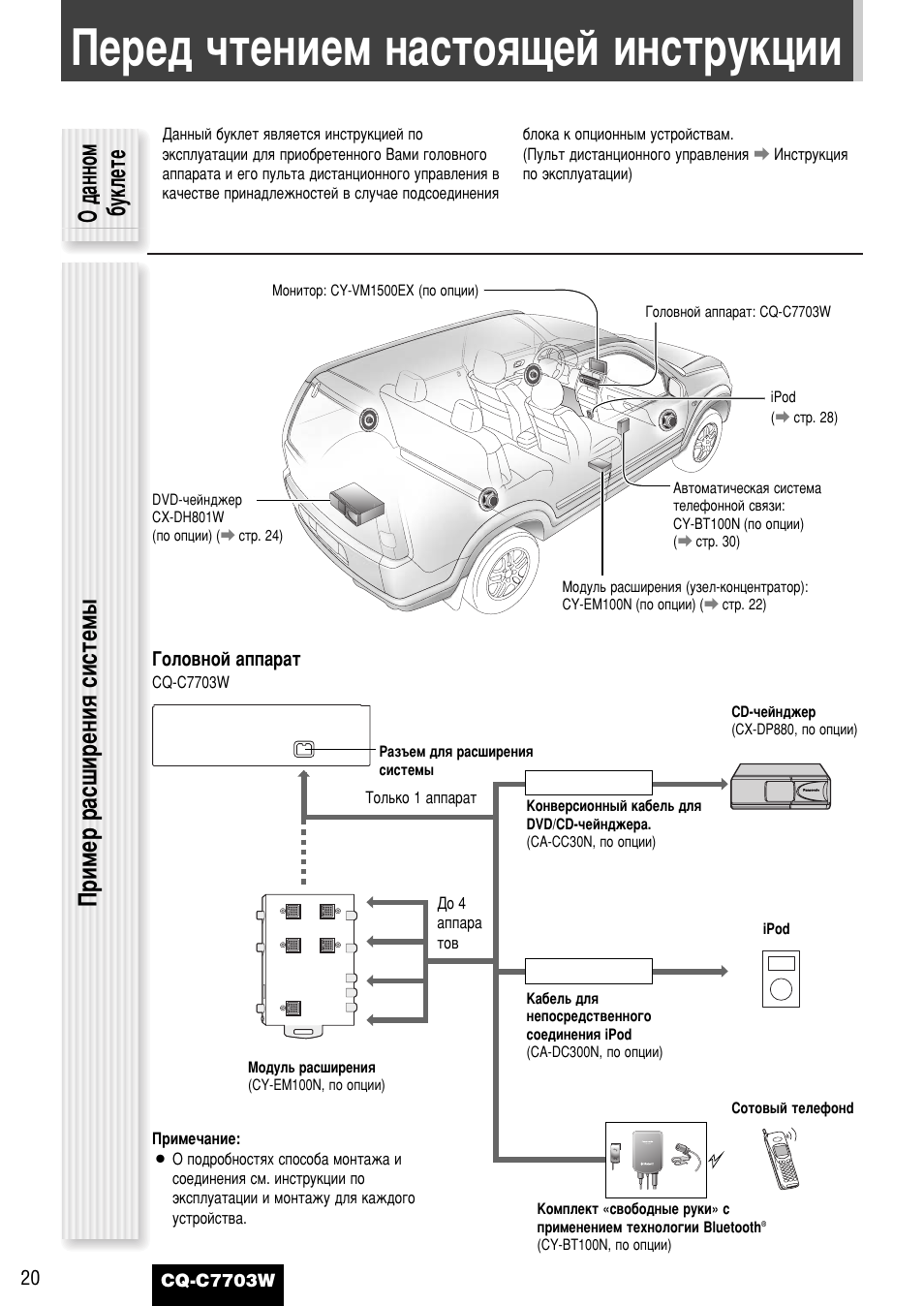 Panasonic cq c7703w схема подключения