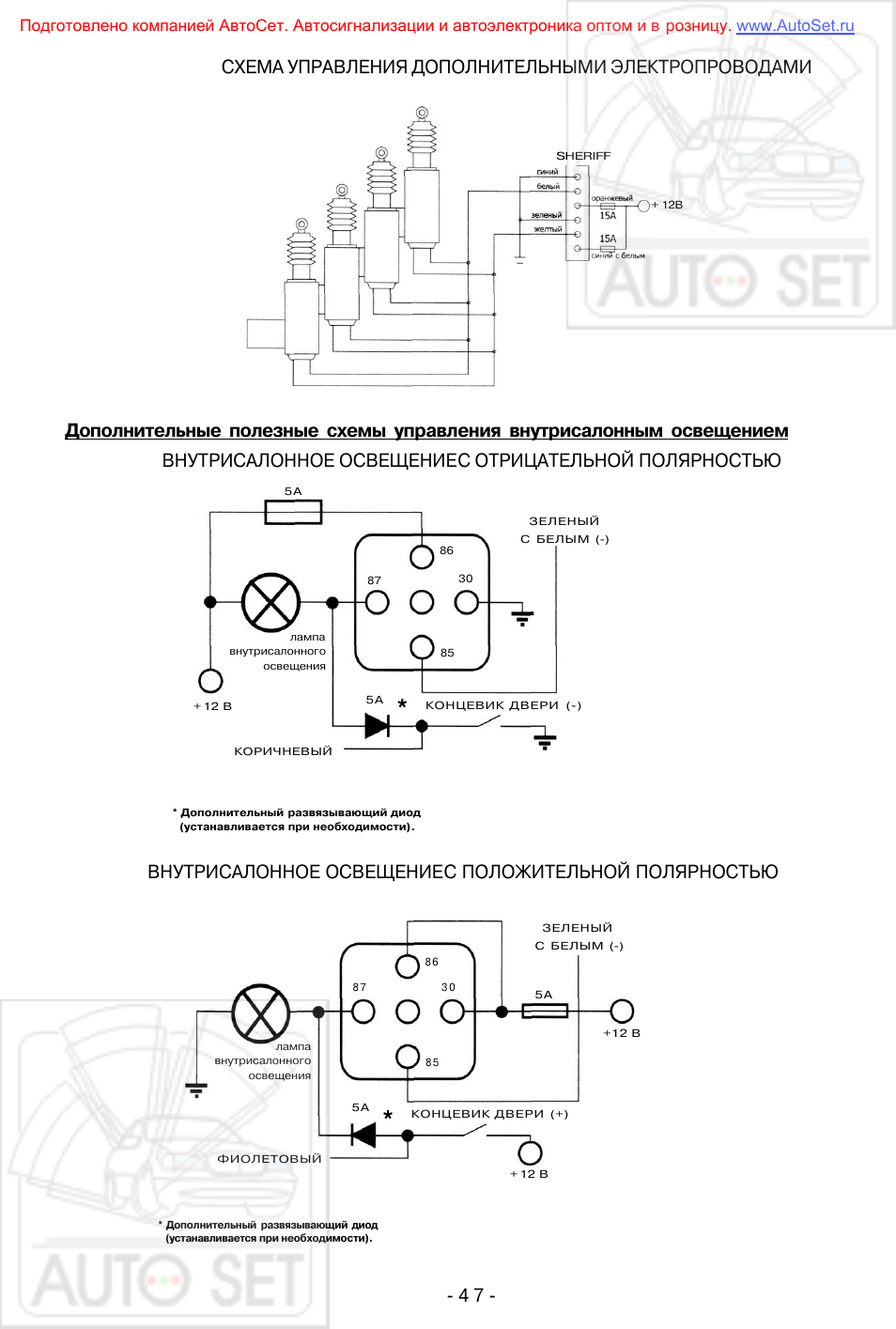 Sheriff zx 925 схема подключения