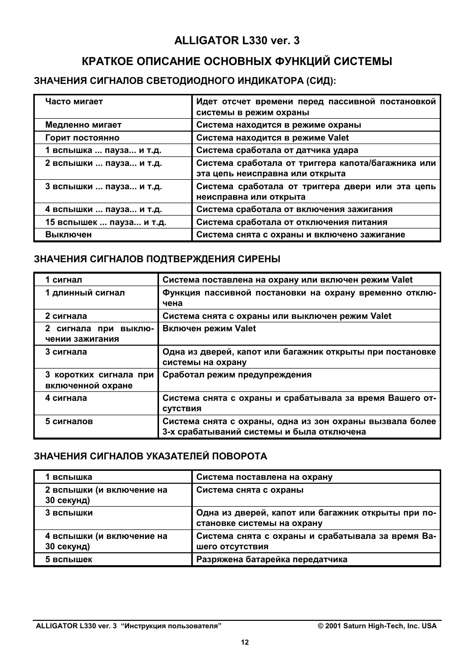 Сигнализация аллигатор l330 схема подключения