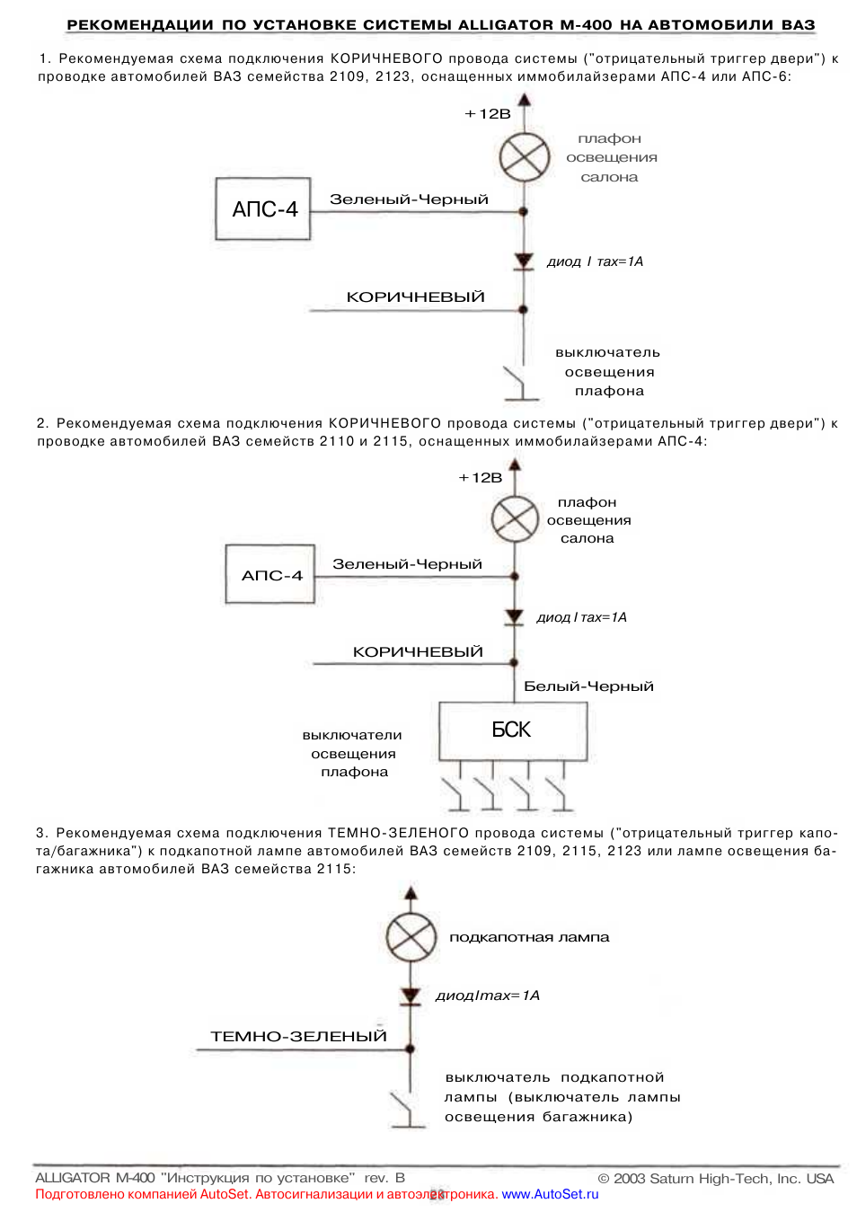 Аллигатор м 400 инструкция