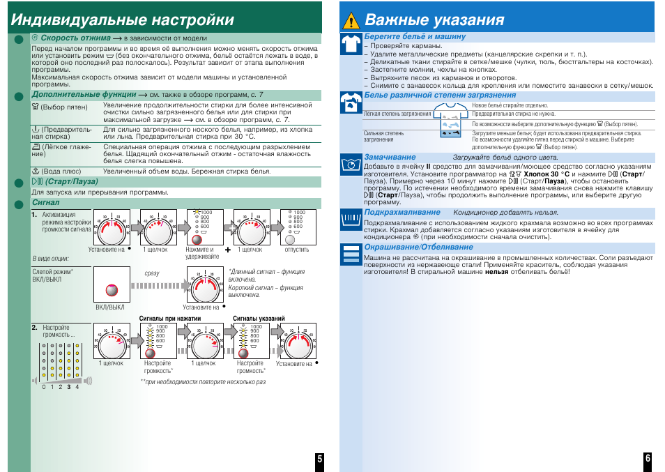 Машинка бош режимы