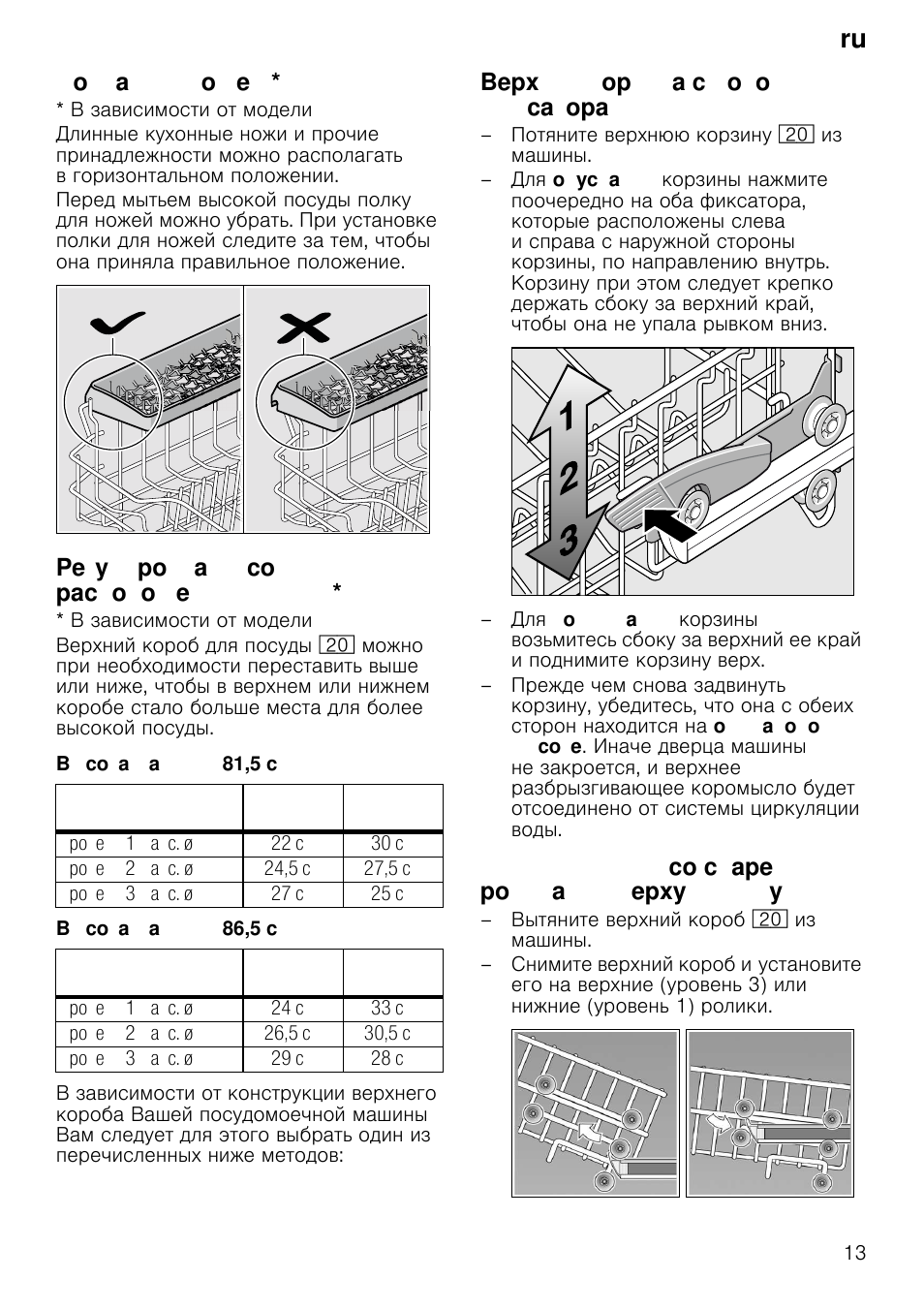 Bosch полка для ножей