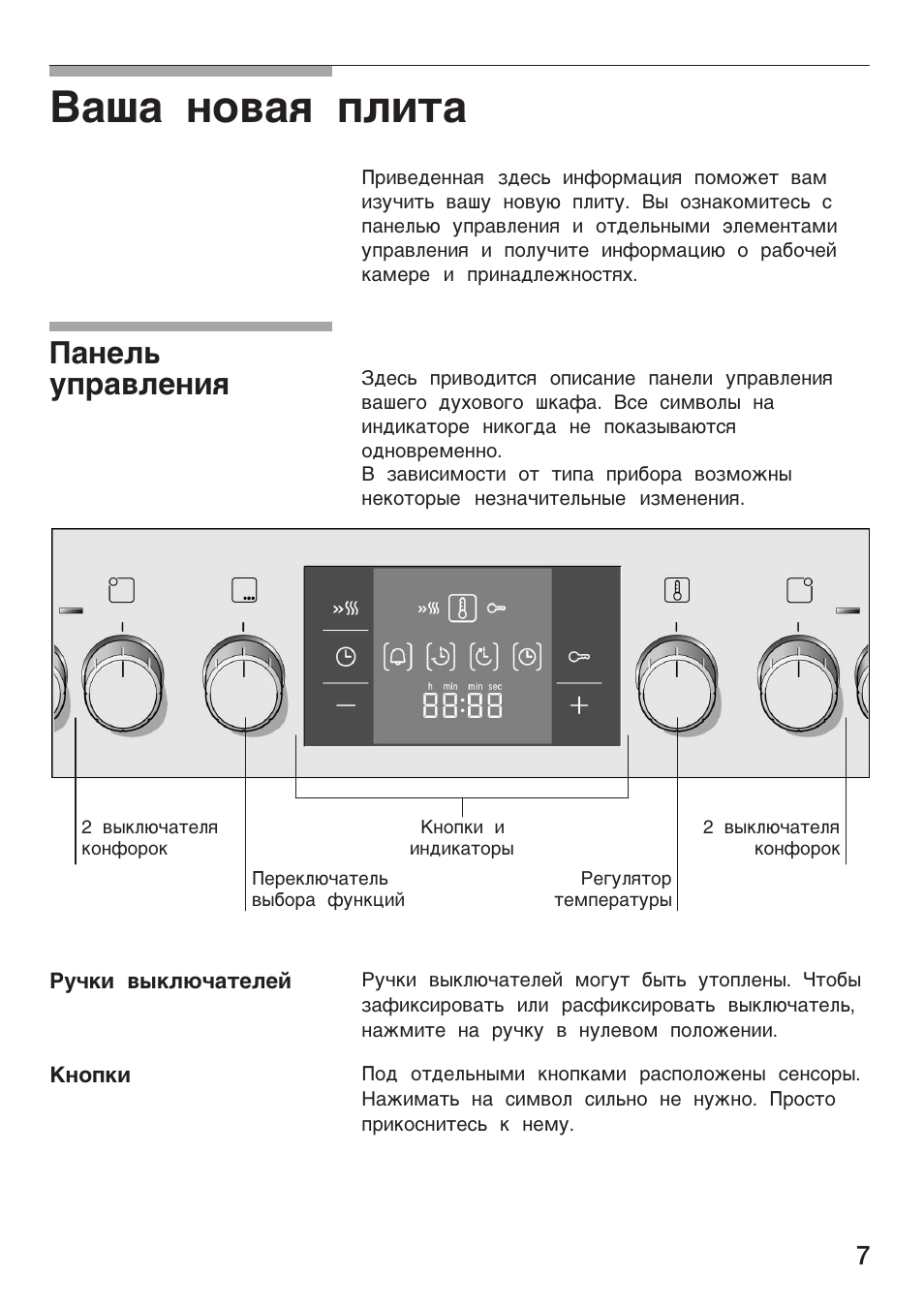 Плита Bosch электрическая инструкция