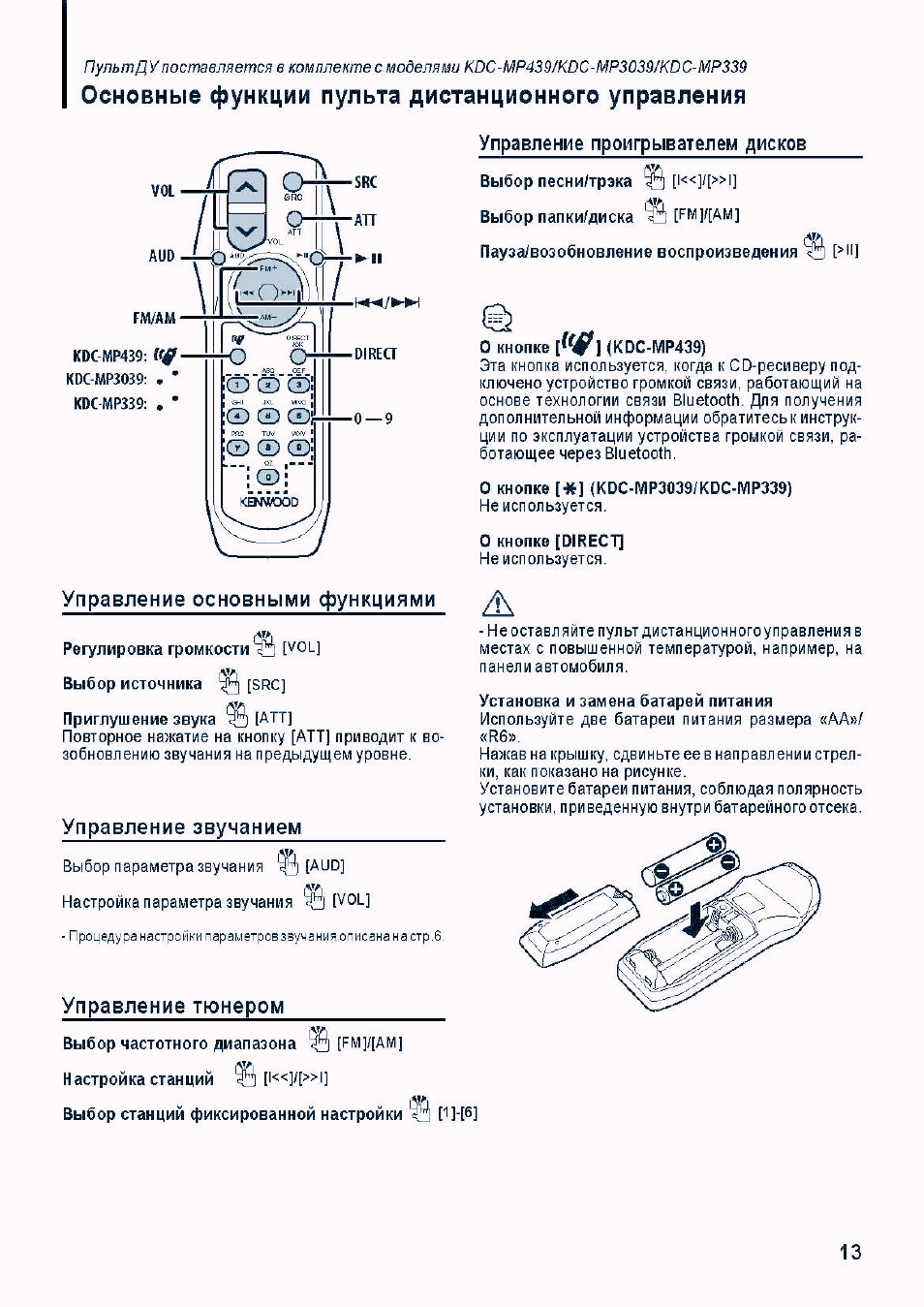 Функции пульт пульт