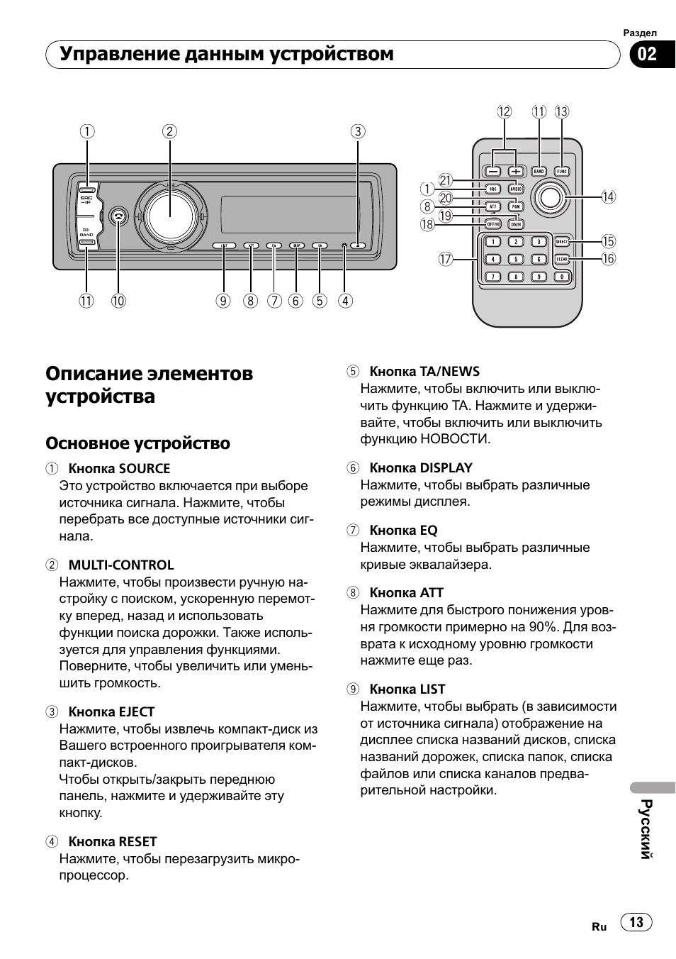 Магнитола пионер deh 2220ub инструкция по применению на русском