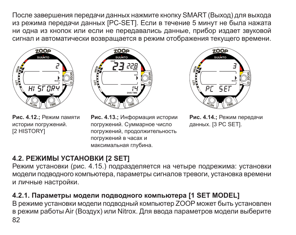 Установленный режим. Suunto Zoop инструкция. Режим установки. Режим установки параметров предназначен для настройки. Сунто Zoop инструкция.